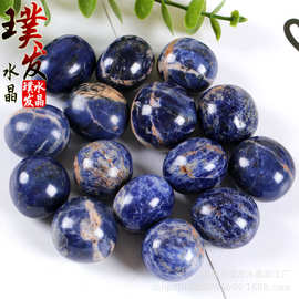 天然蓝纹石滚石 方纳石大颗粒打磨石裸石 鱼缸石景观装饰