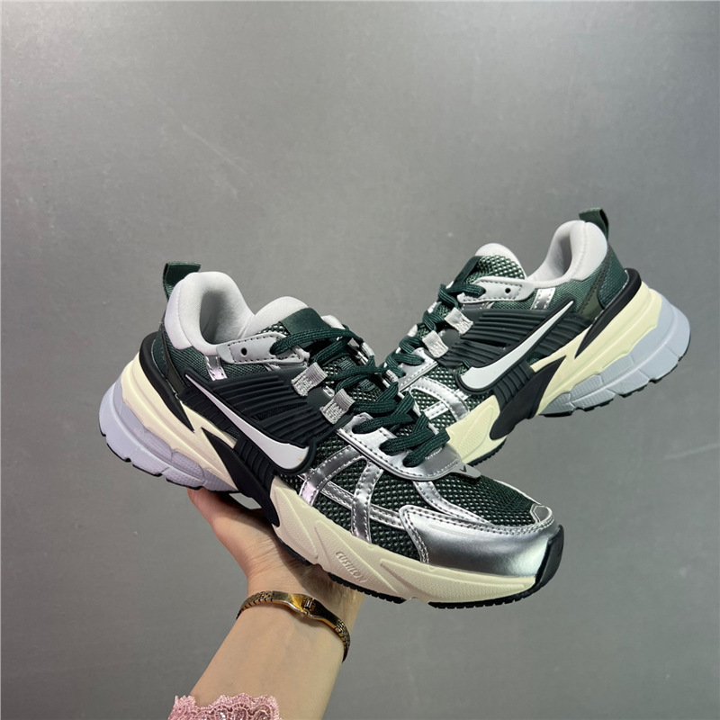 純粋なオリジナル V2K レトロお父さん靴コントラストカラートレンディなジョギングシューズメッシュ通気性スポーツシューズクッション性と耐摩耗性ランニングシューズ|undefined