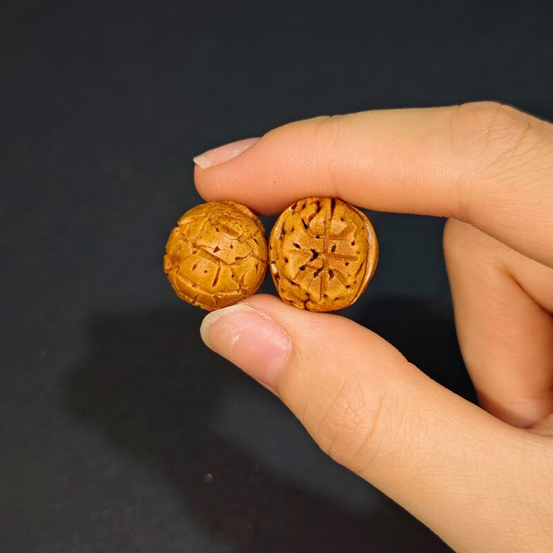 手工山桃核雕刻吊坠桃篮花筐锁桃木篮手链编红绳婴儿童宝宝饰品|undefined