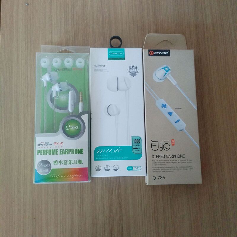 Stereo Headphones, In-Ear 3.5mm, with Microphone, Earbuds, Music Mute