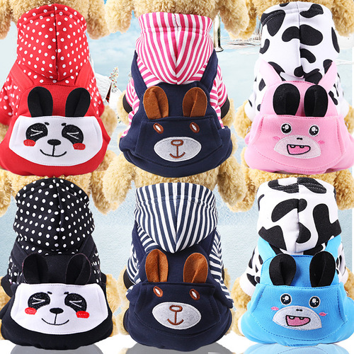 Winter and Autumn Four-Legged Pet Transformation into Dog and Cat Clothing, Teddy and French Bulldog Winter and Autumn Dog Clothing and Cat Supplies, Warm and Thick