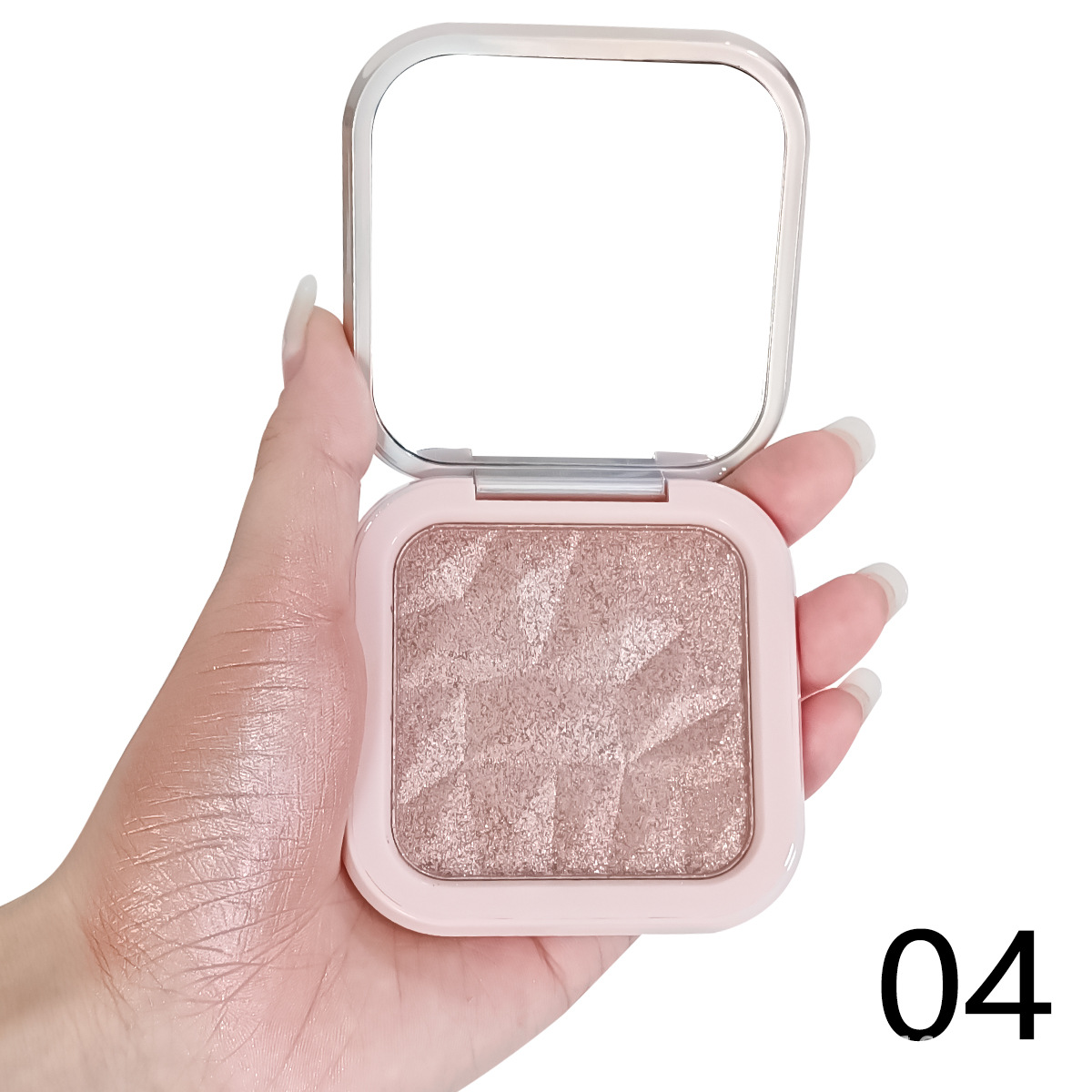 Maquillaje de belleza monocromático estereoscópico mate resaltado brillante sombra de nariz sin logotipo polvo resaltado placa de reparación