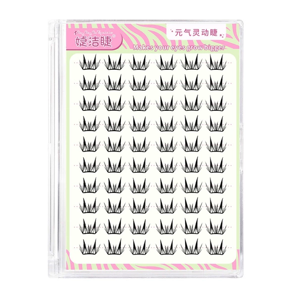 ✿Glue-free✿10 rows of 60 clusters of deer eyelashes (natural style) 10-13mm (small flakes)