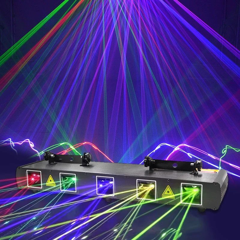 Трансграничный полноцветный лазерный лазерный луч с пятью выстрелами