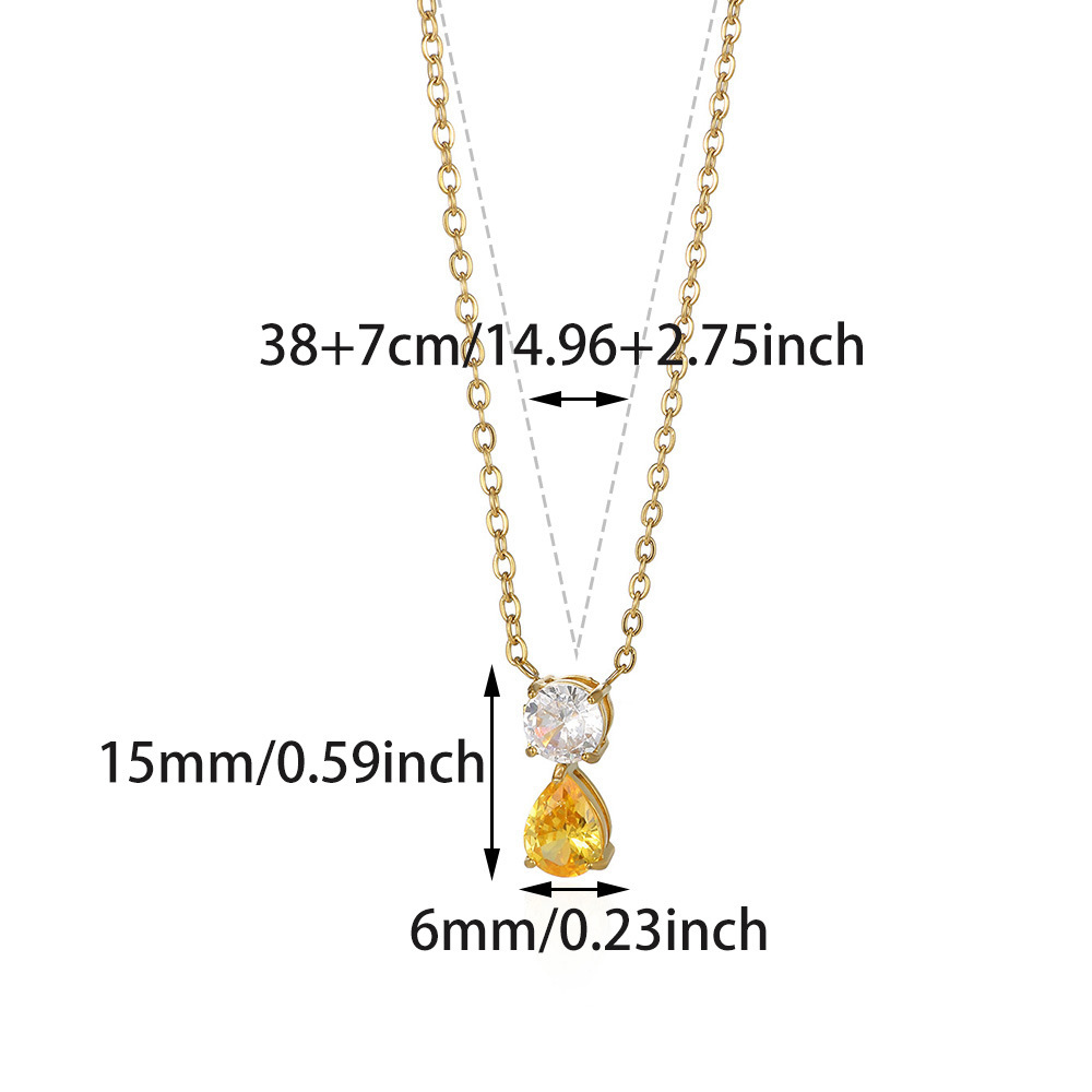 5g Weight 0.03µm-0.05µm Gold Plating Thickness PVD Coated Gold Plating Process Lobster Trigger Clasp Closure Clasp Closure Type Real Gold Plated Plating Material 304 Stainless Steel Pendant Material Birthstone Inlay Material Pendant Necklace Classification 304 Stainless Steel Chain Material cable chain Chain Type 1 Piece Quantity Holiday, Daily Occasion 304 Stainless Steel Material Water Droplets Pattern Women's Gender Vacation, Classic Style Style Waterproof Non Tarnish, Inlay Craft PVD Coated Real Gold Plated Water Droplets 304 Stainless Steel Vacation Classic Style Waterproof Non Tarnish 304 Stainless Steel Lobster Trigger Clasp Closure Pendant Necklace 18