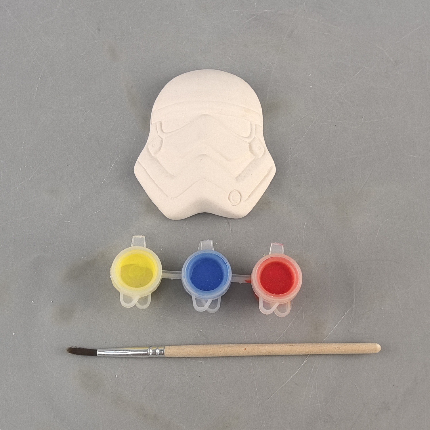 Pintado a mano cerámica creativa bricolaje blanco samurai imán decoración cafetería artesanía de cerámica decoración del hogar personalizada