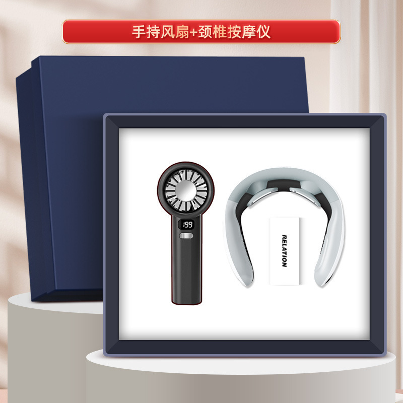 中秋節ビジネスギフトセット 夏ギフト ハンドヘルドファン 開店イベント 高級記念品 カスタム|undefined