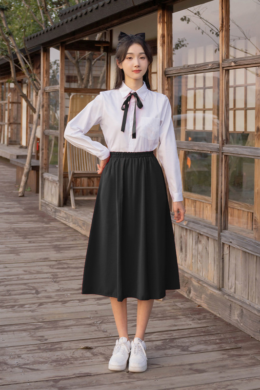 大合唱韓系制服卒業クラス服学院風ロングスカートセット中学校朗読公演服装高校学生|undefined