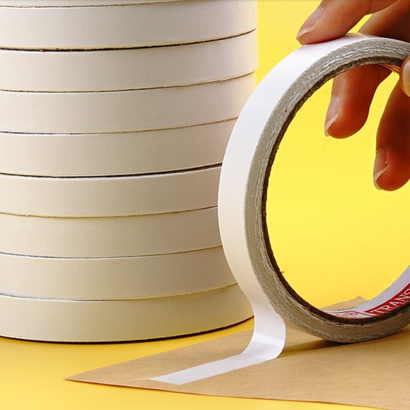 纸质轻薄高粘度双面胶强力可手撕办公学习用品两面胶胶粘带不干胶