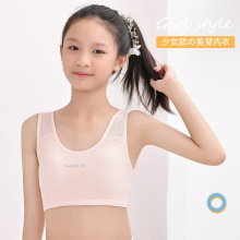 女童内衣9-16岁发育期中小学生女孩棉内衣夏固定杯a类棉质背心女