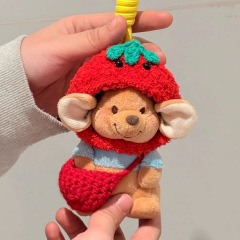 赤い本のカンガルーのぬいぐるみのぬいぐるみのキーホルダーのペンダントの人形の誕生日プレゼントの人形の飾り