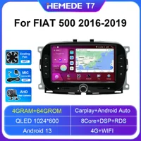 Для Fiat 500 автомобильная GPS-навигация для Android Bluetooth HD-видео заднего хода беспроводной carplay