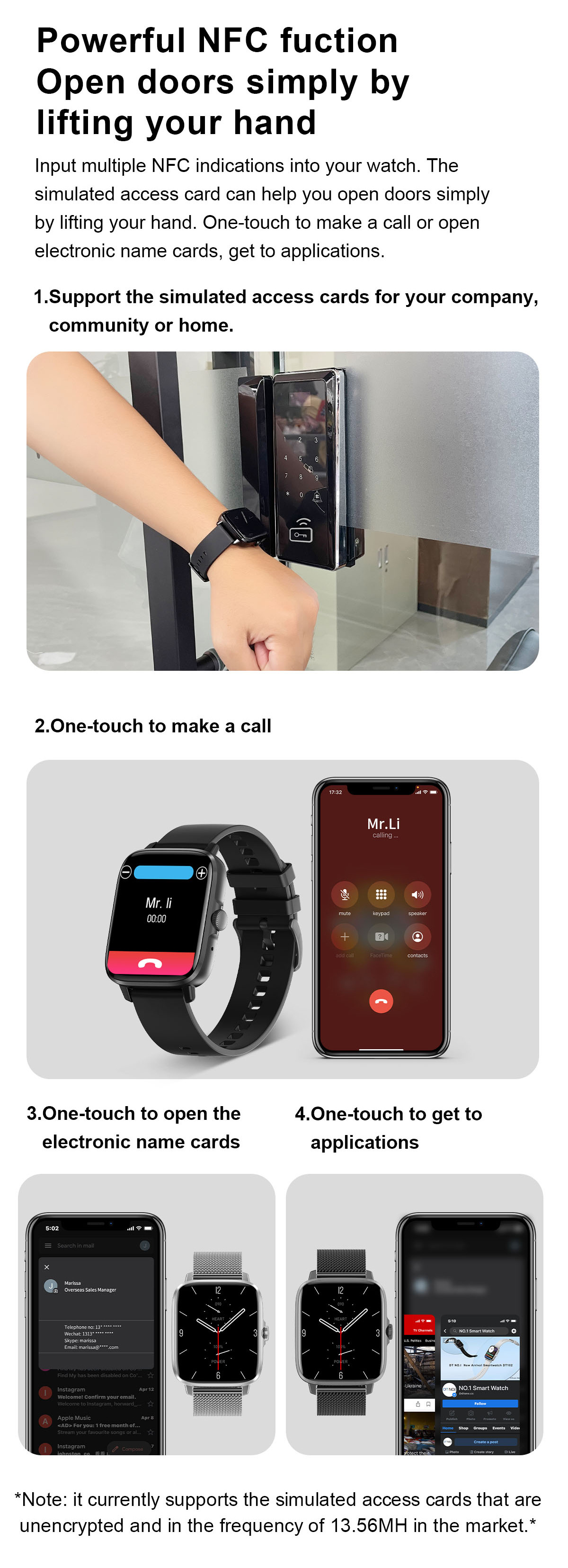 DT102 Bluetooth calling smart watch wireless charging NFC_voghion.com