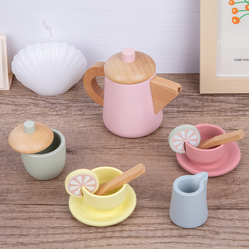 Children's realistic family tea set