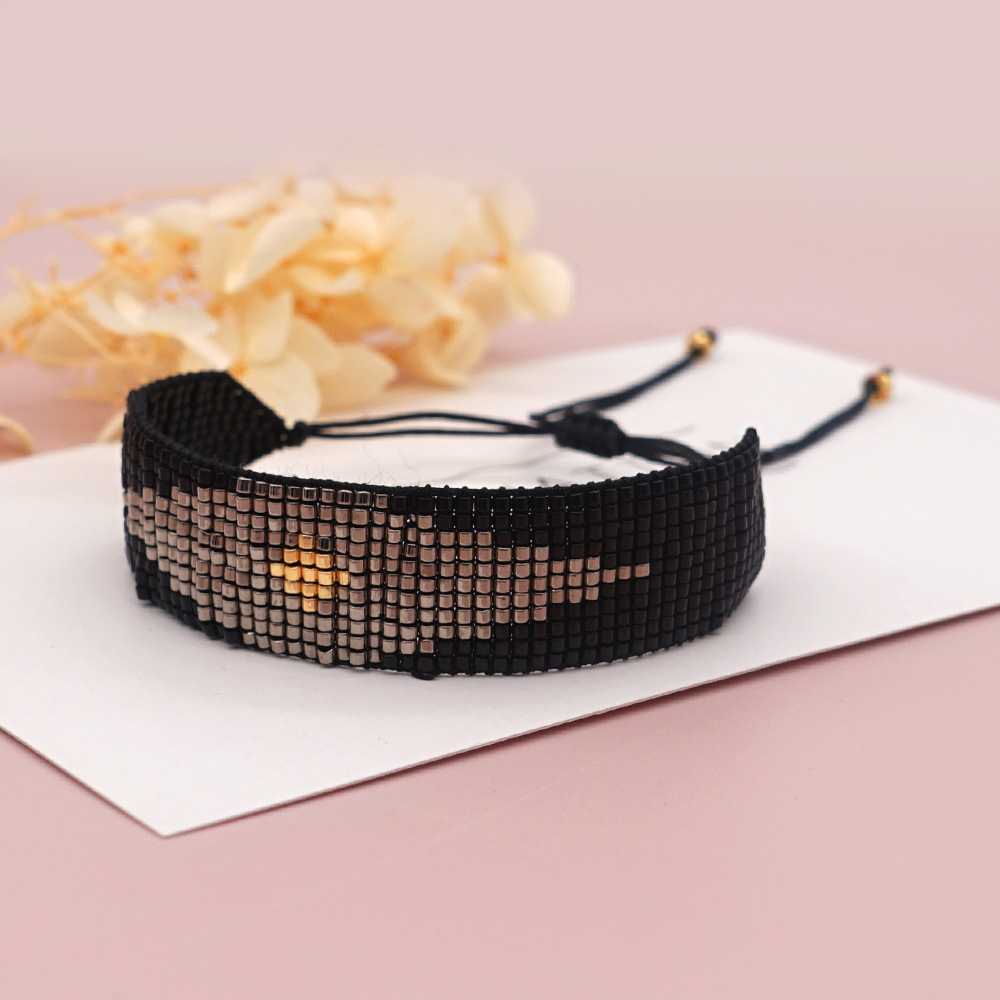 Geometrische Miyuki-perlen Handgemachte Gewebte Ethnische Art Breites Armband Großhandel Schmuck Nihaojewelry display picture 28