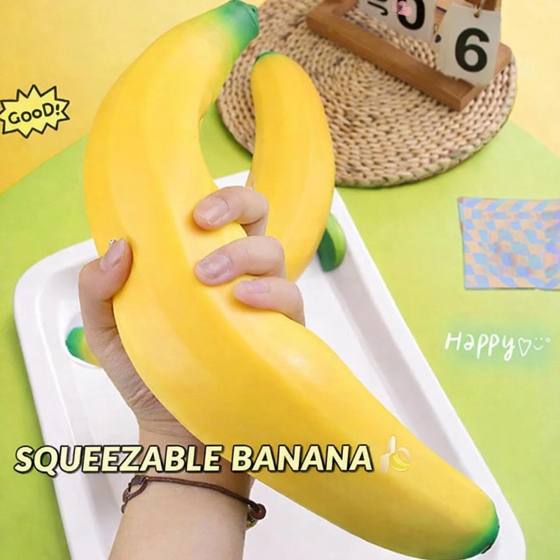 New Foreign Trade Model 45cm Extra-Large Banana Squeeze Toy, Realistic Fruit Stress Relief Ball, Stress-Relief Gadget, Wholesale from Manufacturer New Foreign Trade Model 45cm Extra-Large Banana Squeeze Toy, Realistic Fruit Stress Relief Ball, Stress-Relief Gadget, Wholesale from Manufacturer