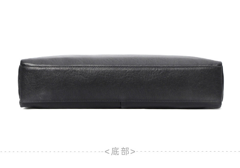 Túi xách tay công sở nam da bò lớp đầu, cặp đựng laptop 15.6 inch nhiều ngăn, 39×7×29 cm — Màu đen chi tiết 17
