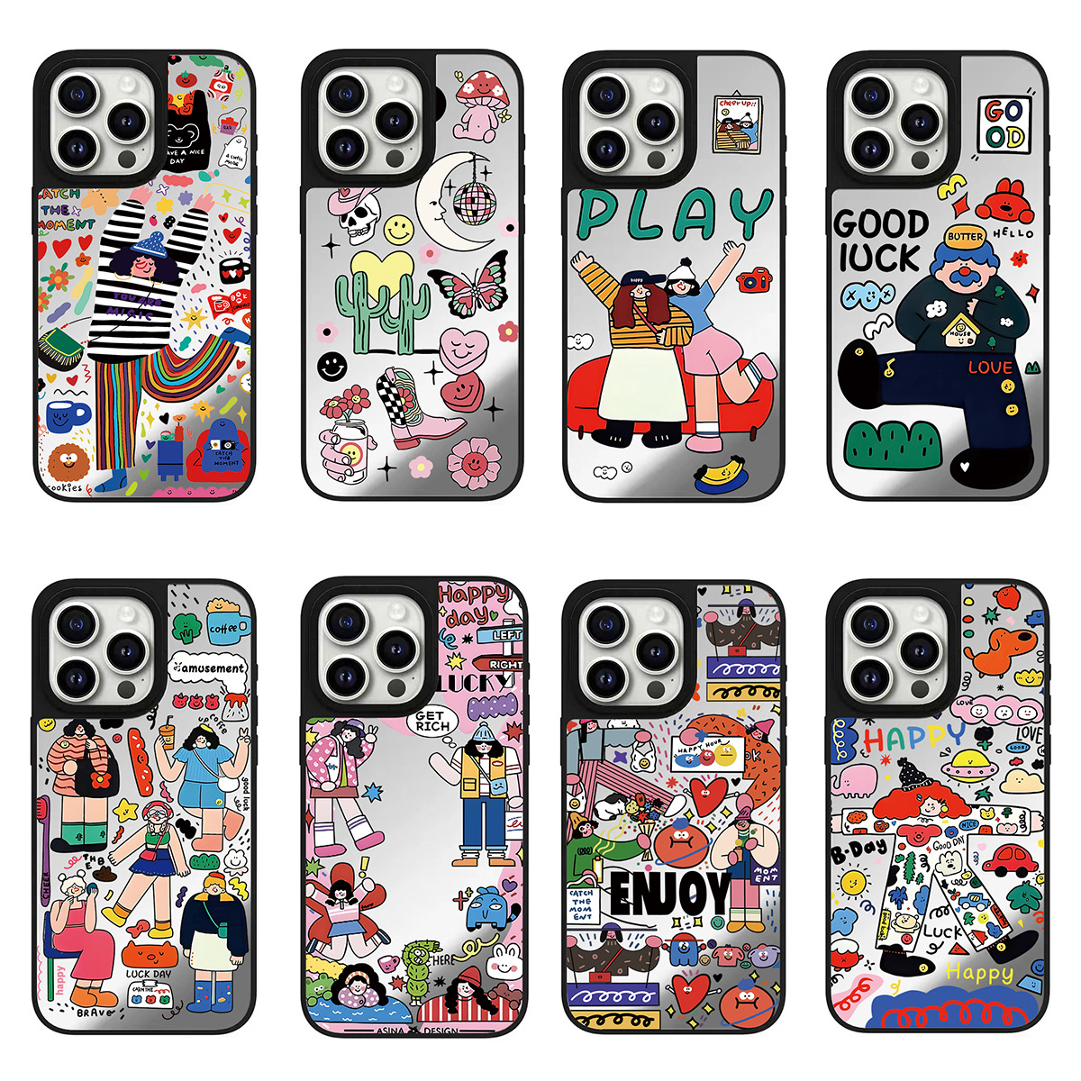 Phone Case For Iphone 16 Mirror Design Simple Creative Style_voghion.com