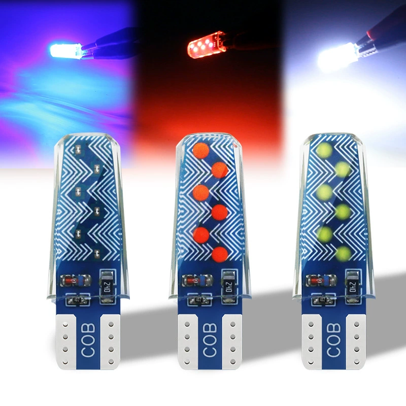 Трансграничный завод T10 широкий свет вспышка силиконовый свет W5W 3014 24smd светодиодный номерной знак света дверной свет