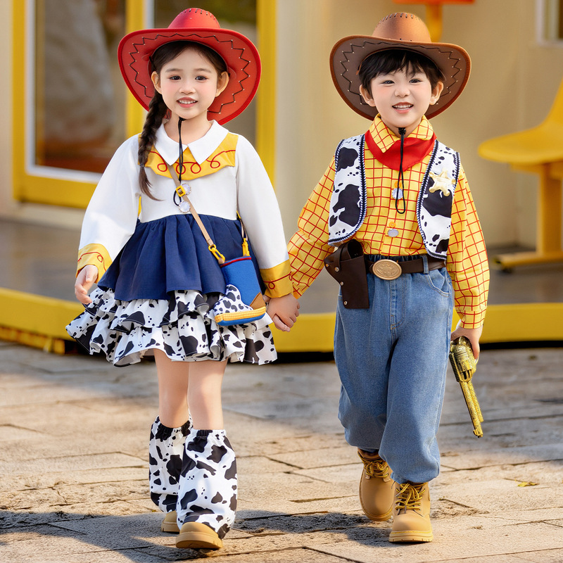 Halloween costumes for kids: Woody cosplay, Disney-themed outfits, sibling costumes, Toy Story character role-playing