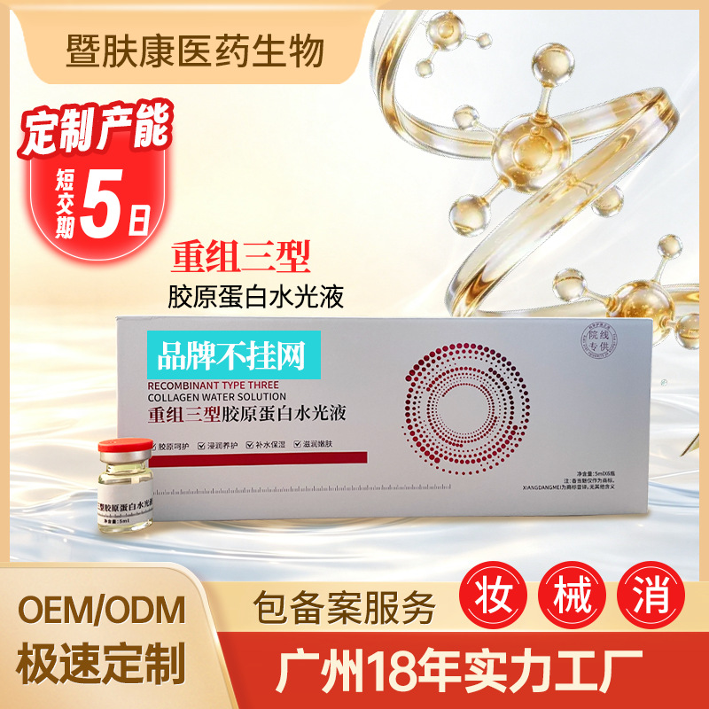 Recombinant Collagen Hydrating Type III Collagen Serum Anti-Wrinkle and Wrinkle Smoothing Customized by Guangzhou Source Factory