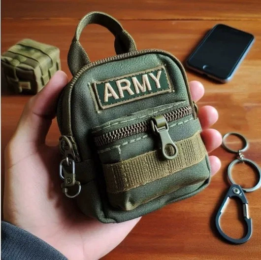 [跨境爆款Mini Army Backpack Keychain迷你陆军背包钥匙扣]