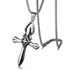 Fashionable necklace stainless steel, pendant for beloved, accessory, simple and elegant design, wish, wholesale