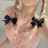 Elegant hairgrip with bow, bangs for princess, hair accessory