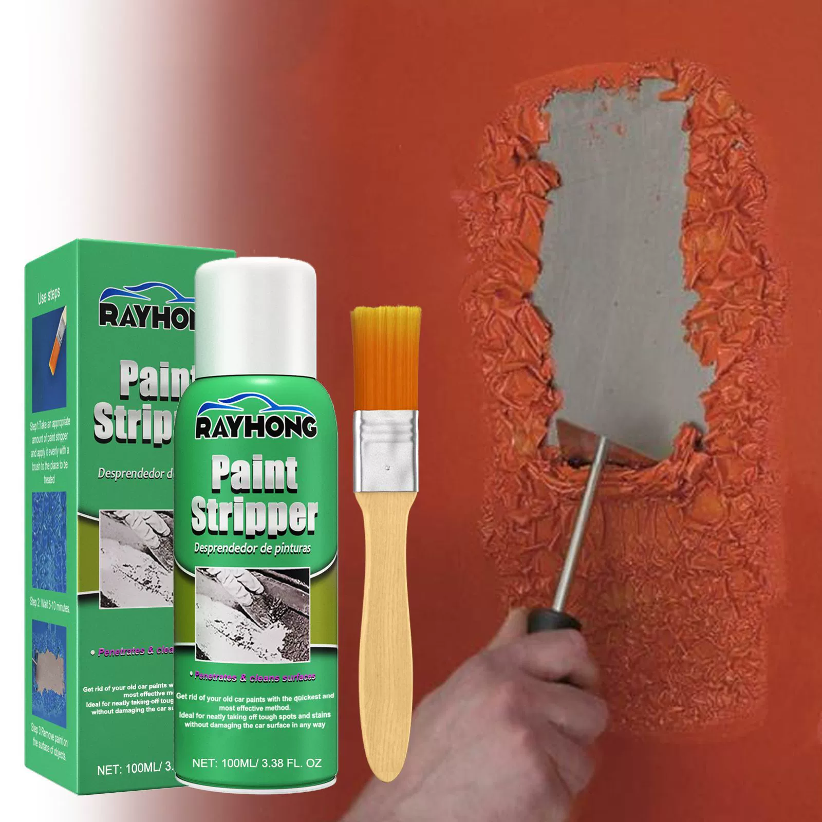Средство для удаления краски Rayhong, средство для бесследной очистки ступицы колеса автомобиля, средство для удаления краски с металлической поверхности