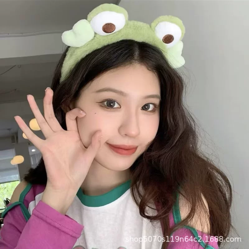Green funny headband, new collection, frog