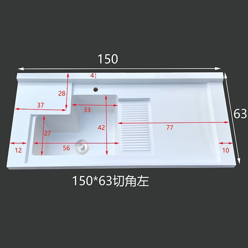 クォーツストーンバルコニー一体型洗濯シンクカッティングコーナーシンクバルコニーランドリーカウンタートップ家庭用洗濯シンク|undefined