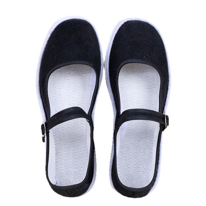 Zapatos de tela viejos de Beijing con suela de tendón en línea, zapatos de tela hechos a mano para mujer, zapatos de tela con suela de tendón, zapatos casuales, zapatos bordados para mujer, zapatos para madre