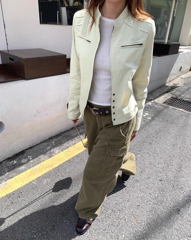 天赋夹克100棉小众设计感百搭休闲立领工装夹克外套|undefined