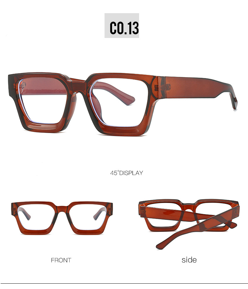 Simple Style Color Block Pc Square Full Frame Optical Glasses display picture 20