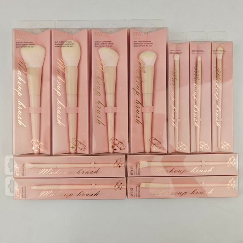 桜ピンクのメイクブラシ11本、木製ハンドル、初心者向けルースパウダーファンデーション、アイシャドウ、コンシーラー、ブレンディングビューティーツールのフルセット|undefined