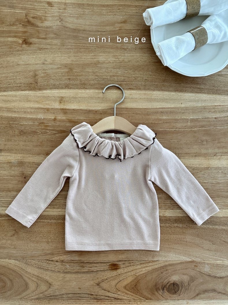 Camisa de muñeca de primavera para niñas estilo coreano ropa para niños bebé primavera y otoño moda superior bebé cuello de oreja de madera camisa de fondo de manga larga