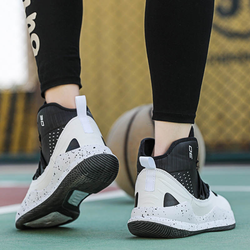 Scarpe da basket comode e antiscivolo da uomo, scarpe da basket stringate di tendenza alta_voghion.com