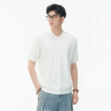 ZF8101-MM老钱风翻领针织短袖男夏季极简T恤百搭休闲上olo衫，男装针织衫/毛衣，星座614