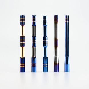 Car modified aluminum alloy short antenna 13cm car decorative antenna metal installation roof antenna universal