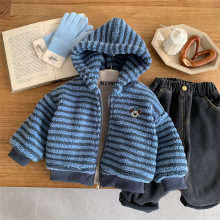 2025新款韩版童装摇粒绒外套男童秋冬季韩版酷帅百搭儿童毛绒上衣