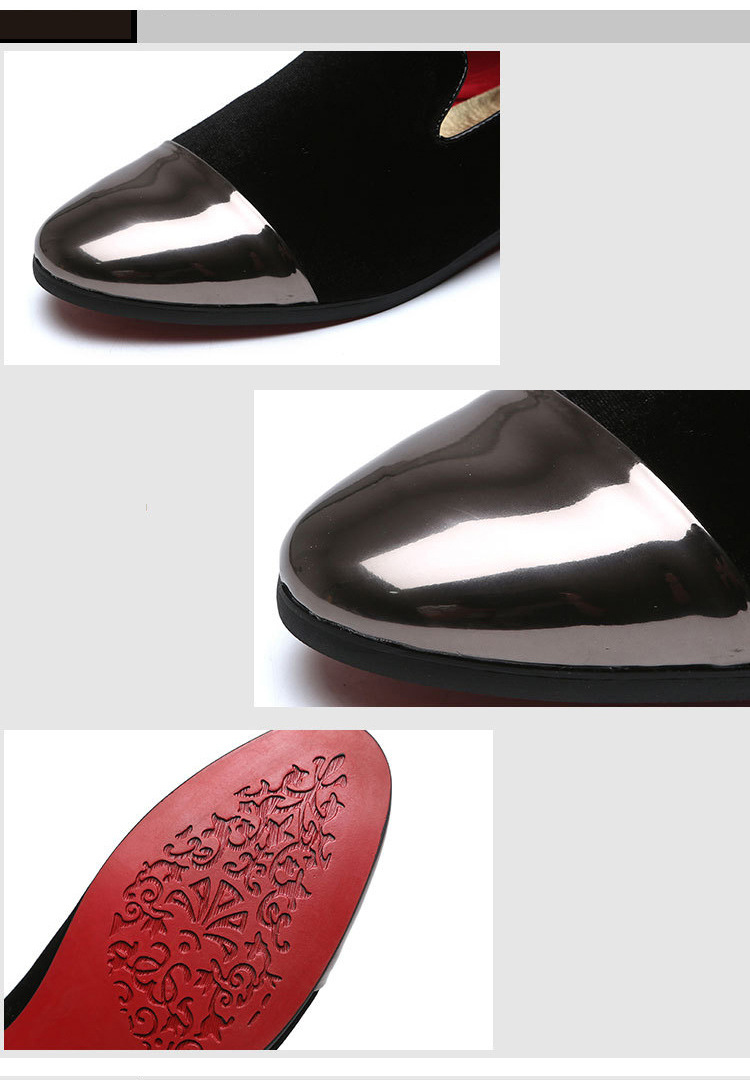 Suede single shoe peas plus size loafers_voghion.com