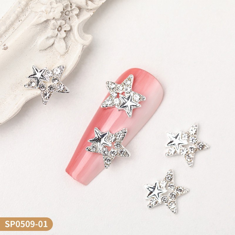 #3 silver Stacked Stars