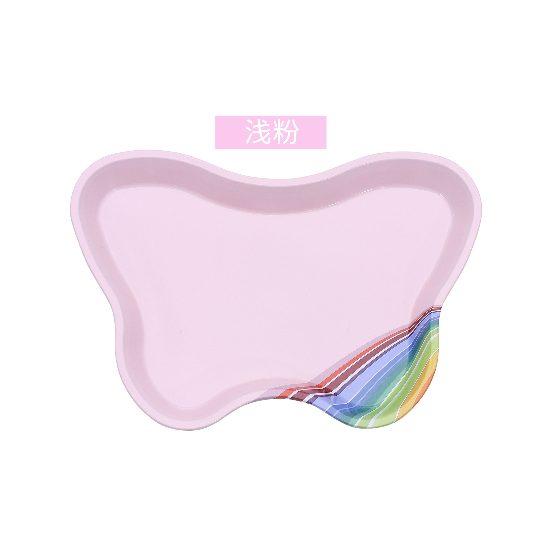 Bandeja en forma de mariposa-polvo claro