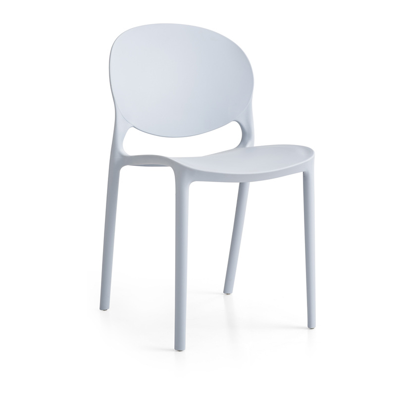 Nordic moda plástico comedor silla hogar respaldo silla apilable silla leche té tienda mesa y silla oficina negociación ocio