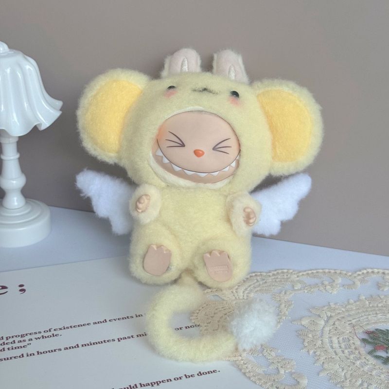 labubu娃衣拉布布坐坐派对系列挂件小可娃衣套装毛绒搪胶坐姿款|undefined