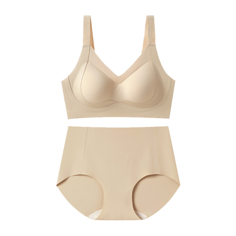 Nude Seamless fixed Cup ropa interior de las mujeres pequeño pecho push up inalámbrico soporte suave colección de senos anti-sagging Plus size bra