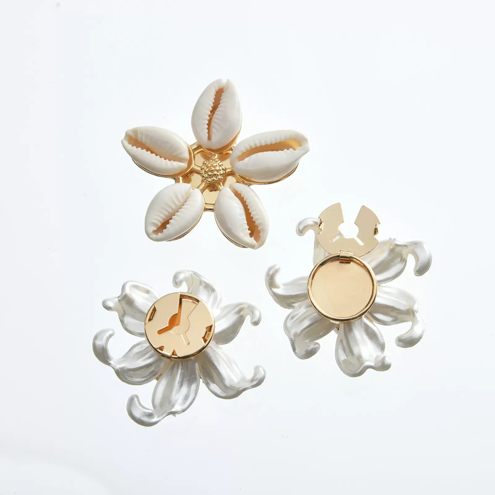 新款轻奢花卉袖扣优雅时尚大衣服饰丝巾扣百搭礼服衬衫西装装饰扣