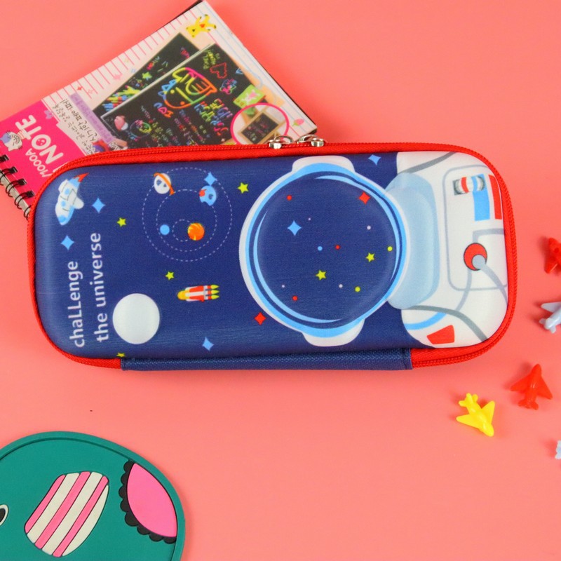 Caja de papelería de gran capacidad tridimensional 3D creativa Caja de lápices de doble capa Caja de lápices multifuncional para hombres y mujeres Bolsa de lápices de dibujos animados al por mayor