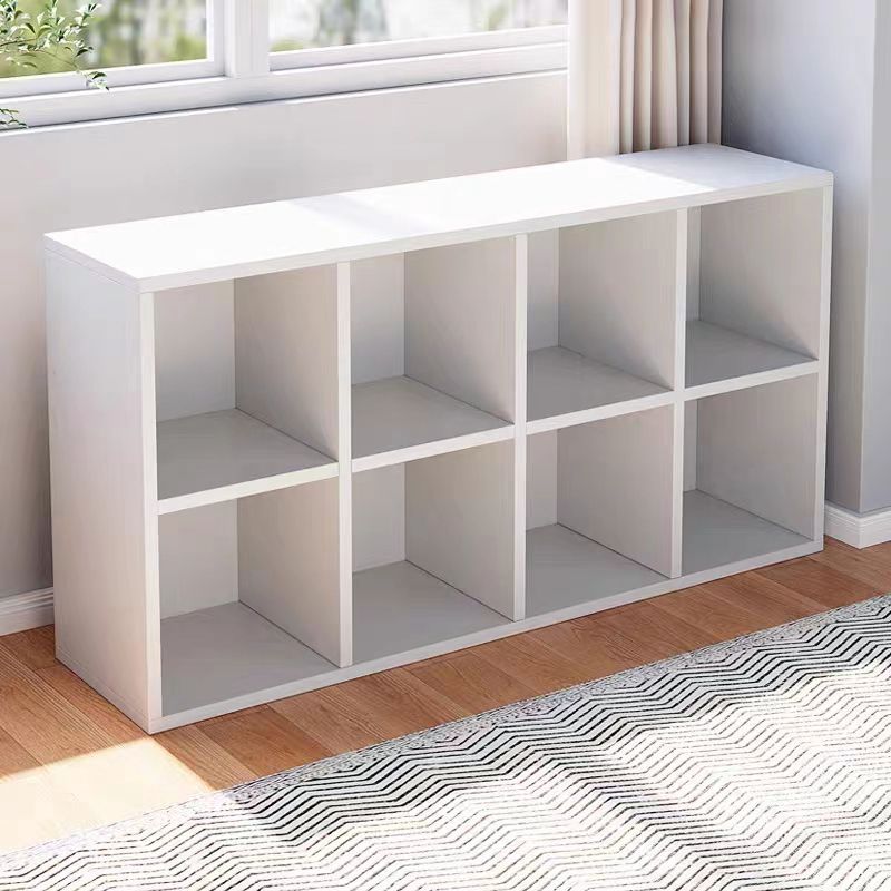 Estantería de piso a techo, gabinete de ocho cuadrículas, hogar simple, sala de estar para niños, estantería pequeña de varios pisos contra la pared, estante de almacenamiento de libros