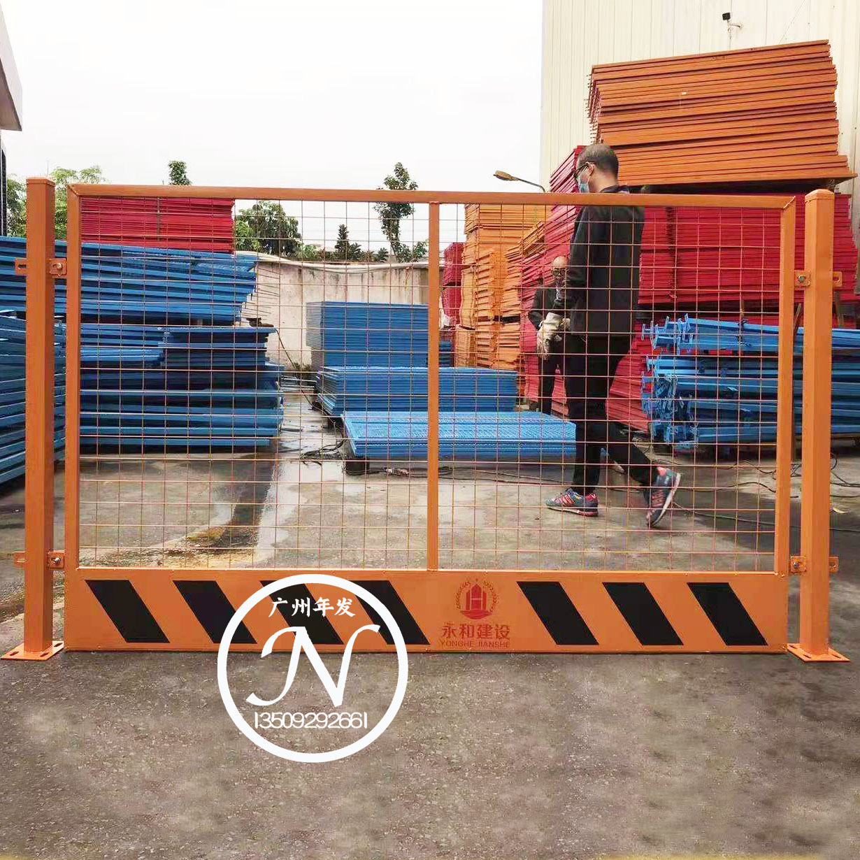 建筑工地红白临时栏杆基坑临边护栏 现货喷塑隔离基坑防护栏